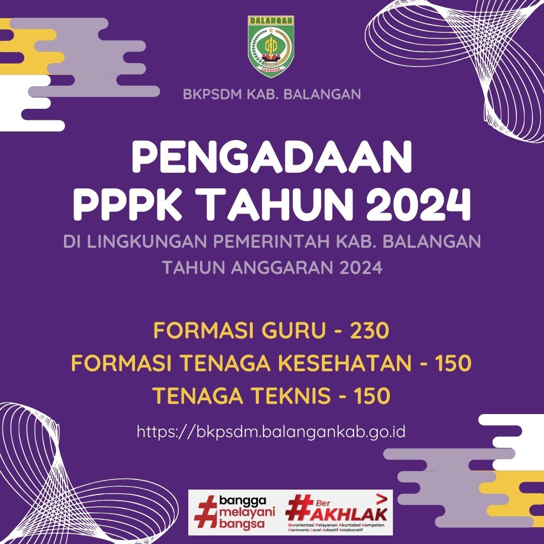 PENGUMUMAN PENGADAAN PPPK TAHUN ANGGARAN 2024