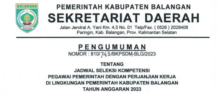 Jadwal Seleksi Kompetensi PPPK 2023
