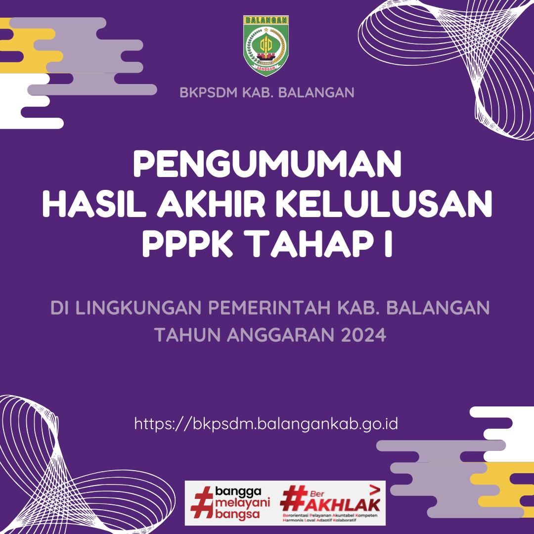 Hasil Akhir Kelulusan PPPK Tahap I Formasi Teknis Dan Kesehatan Tahun 2024